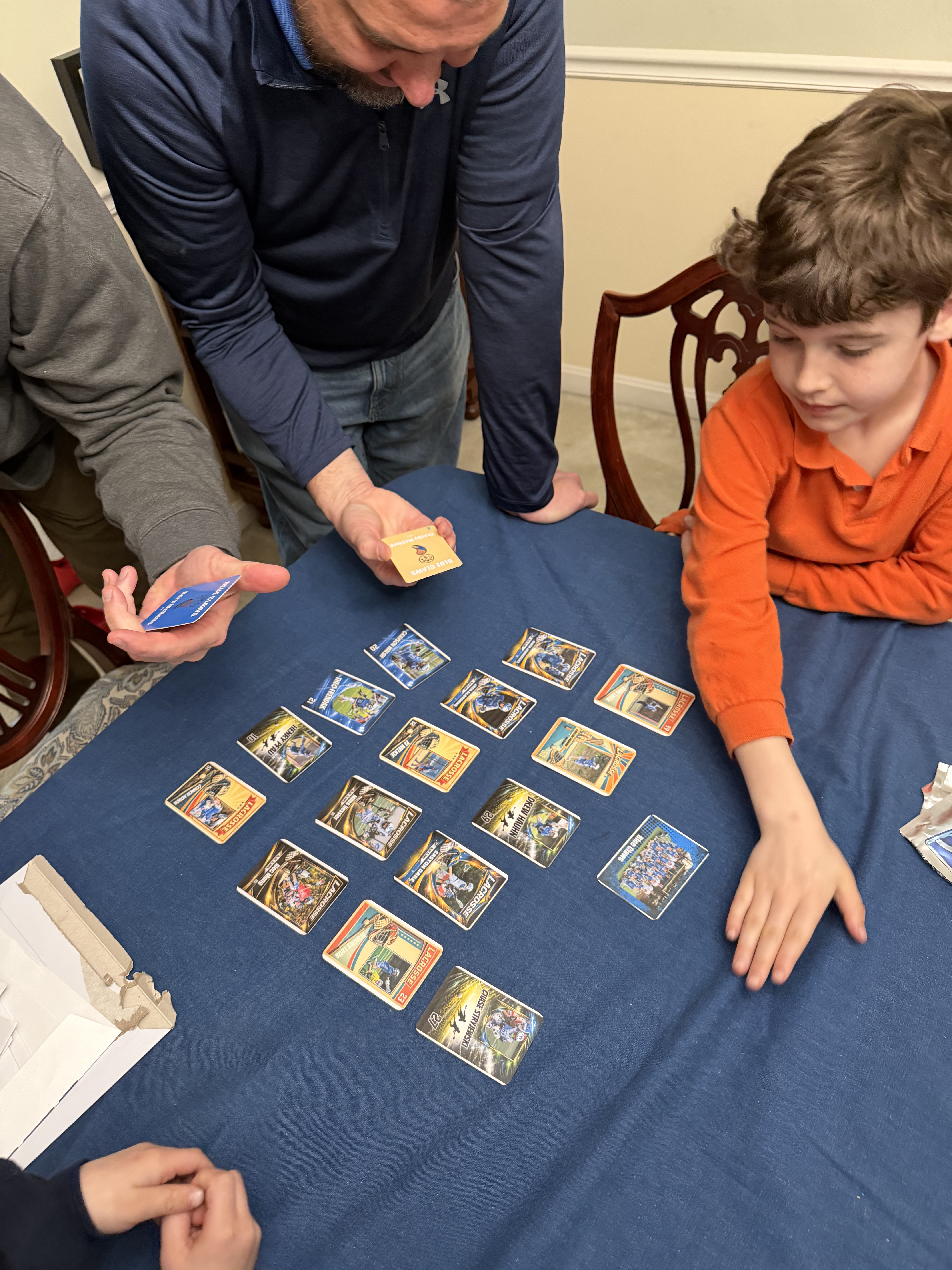 Cards spread out